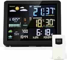 Oregon 置き時計　ウェザーステーション　置時計 Amazon.co.jp: ラジオ ウェザー ステーション置時計、天気予報